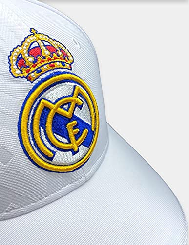 Gorra Real Madrid junior blanco primer equipo escudo Colores Originales - Producto bajo licencia