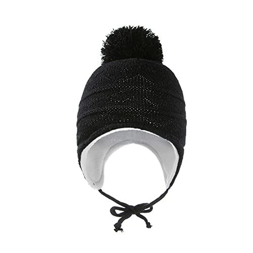 Gorro de invierno tejido para niños, gorro cálido para niños con orejeras, conjunto de guantes de gorro de bebé transpirables, gorro de trampero para niños de moda con guantes, gorro de gorro para niñ