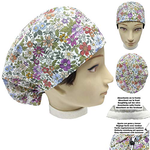 Gorro quirófano mujer PRIMAVERA Pelo Largo BolsoHatillo TC