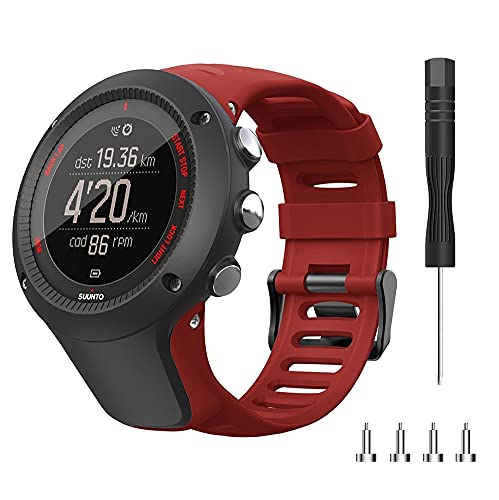 Gransho Compatible con Suunto Ambit3 Peak/Ambit 2 / Ambit 1 Correa de Reloj, Banda de Reemplazo Silicona Suave Sports Pulsera (Pattern 2+Pattern 3)