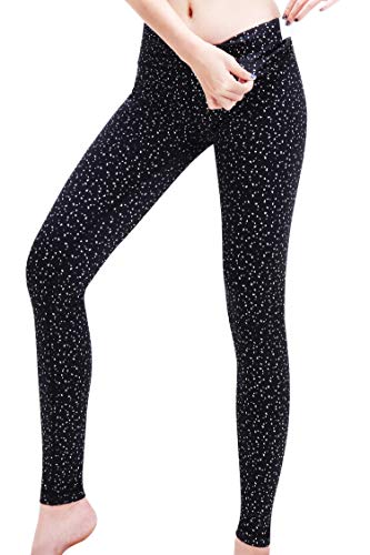 GRAT.UNIC Leggins Mujer de Yoga,Leggings Fitness,Mallas Deportivas de Mujer con Bolsillos Laterales, Polainas de Yoga Fitness (Negro & Plata, XXL)