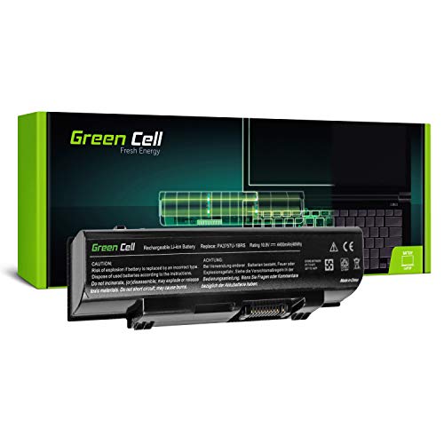 Green Cell Standard Serie PA3757U-1BRS - Batería para portátil Toshiba Qosmio F60, F750 y F755 (6 Celdas, 4400 mAh, 11,1 V), Color Negro