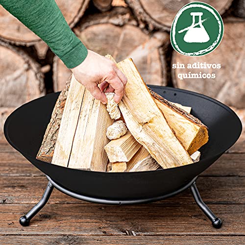 grillas Pastillas de Encendido Ecológicas Enceradas | Encendedores de Barbacoa de Madera Natural | Pastillas de Lana de Leña para Chimeneas, Estufas, Fogatas, Ahumadores (10 kg (800 unidades))