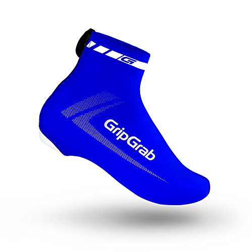 GripGrab RaceAero Bike Summer Aero Overshoes-Lightweight Lycra Cycling Shoe-Covers for Time Trial and Road Racing Cubrebotas Ciclismo, Unisex-Adult, Azúl, One Size
