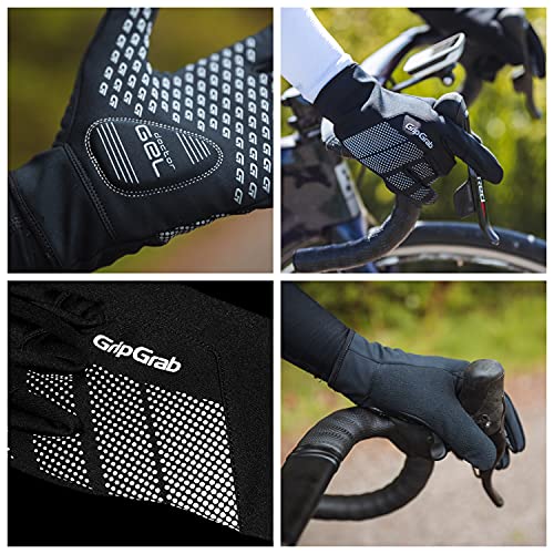 GripGrab Ride Entretiempo Cortavientos Acolchados Transpirables Táctiles Guantes Ciclismo Invierno, Adultos Unisex, Negro, XL