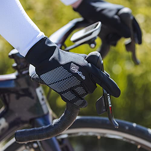GripGrab Ride Entretiempo Cortavientos Acolchados Transpirables Táctiles Guantes Ciclismo Invierno, Adultos Unisex, Negro, XL