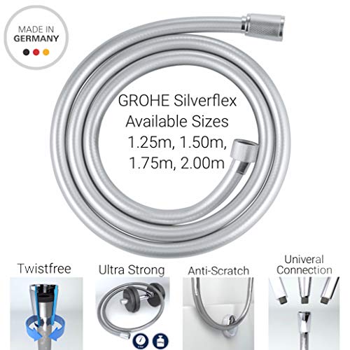 Grohe SilverFlex - Flexo con pieza de unión giratoria para la función TwistFree, 2000 mm, (Ref. 27137000)