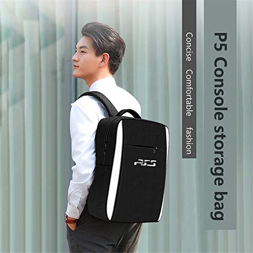 GSJDD Estuche de Transporte Ps5, Estuche de Transporte para Consola Compatible con Playstation 5 y Ps5 Edición Digital, Mochila portátil Impermeable Bolsa de Almacenamiento