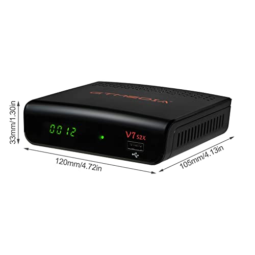 GT MEDIA V7S2X Decodificador Satelite HD con Antenna WiFi USB, DVB-S/S2/S2X, Full HD 1080p H.264, Soporte Multi-stream/T2MI USB PVR Receptor Satelite para 19.2E