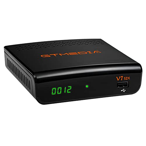 GT MEDIA V7S2X Decodificador Satelite HD con Antenna WiFi USB, DVB-S/S2/S2X, Full HD 1080p H.264, Soporte Multi-stream/T2MI USB PVR Receptor Satelite para 19.2E