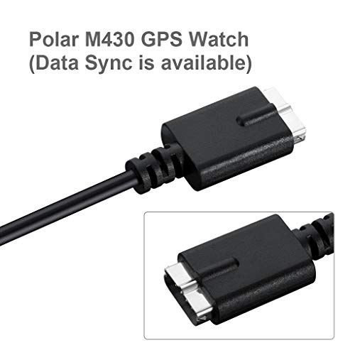 Guangcailun Cargador USB de línea de Datos por Cable Reloj de reemplazo Accesorio para M430 Cargador para Polar M430 Reloj