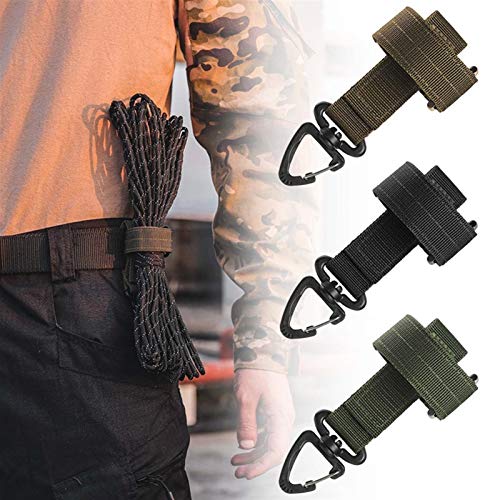 Guante multiusos Globo Globo militar Guantes tácticos al aire libre Cuerda de escalada Hebilla de almacenamiento Ajuste Guante Camping Hebilla colgante EDC Artilugio (Color : Khaki)