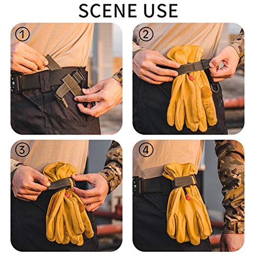 Guante multiusos Globo Globo militar Guantes tácticos al aire libre Cuerda de escalada Hebilla de almacenamiento Ajuste Guante Camping Hebilla colgante EDC Artilugio (Color : Khaki)