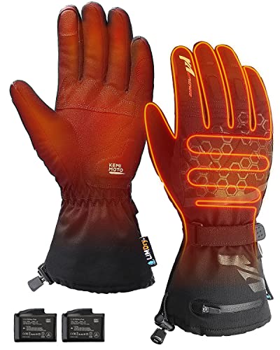 Guantes Calefactables,Guantes Calefactores Moto con 7.4V 2500mAh Batería Recargable,Guantes Térmicos de Invierno para Hombres Mujeres,Guantes con Calefacción para Motocicleta Esquí Caza Pesca Ciclismo