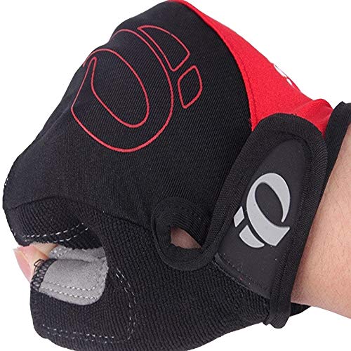 Guantes de Ciclismo de Medio Dedo - Antideslizante - Gel de Sudor Guantes de Montar en Bicicleta Guantes   Deportivos de Bicicleta de montaña de Carretera Shock MTB - Gris, M