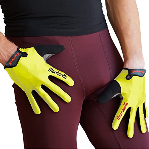 Guantes de Ciclismo, Guantes MTB, Guantes Táctiles Apto para Bicicleta de Carretera y de Montaña, para Hombres y Mujeres (Limón)