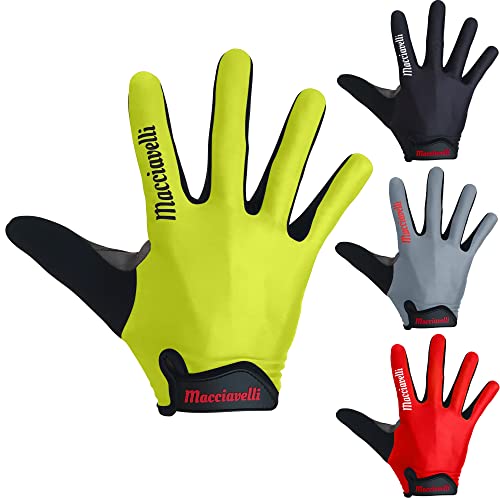 Guantes de Ciclismo, Guantes MTB, Guantes Táctiles Apto para Bicicleta de Carretera y de Montaña, para Hombres y Mujeres (Limón)