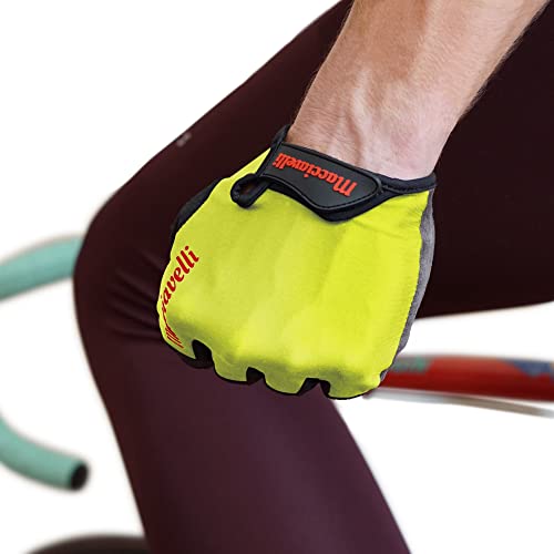 Guantes de Ciclismo, Guantes MTB, Guantes Táctiles Apto para Bicicleta de Carretera y de Montaña, para Hombres y Mujeres (Limón)