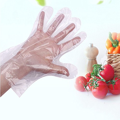 GUANTES Sheng plásticos Desechables Transparentes Gruesos de la categoría alimenticia 3 Cajas