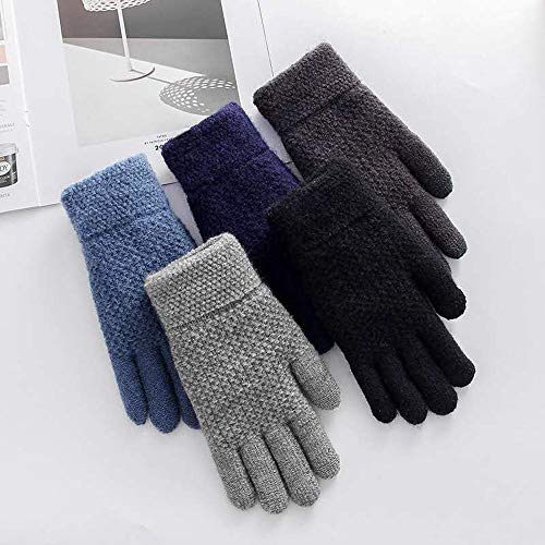 Guantes Touch Screen para Mujer/Hombre, Guantes abrigadores para el hogar, Guantes Termicos para el Clima frío al Aire Libre, Conducir Antiviento Regalo Ideal,con Forro Suave (Gris)