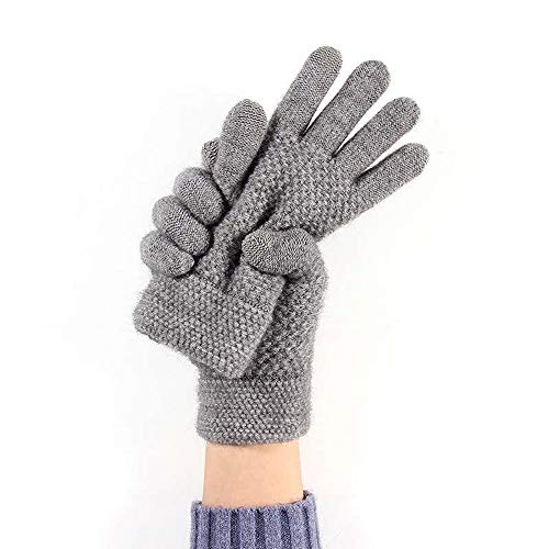 Guantes Touch Screen para Mujer/Hombre, Guantes abrigadores para el hogar, Guantes Termicos para el Clima frío al Aire Libre, Conducir Antiviento Regalo Ideal,con Forro Suave (Gris)