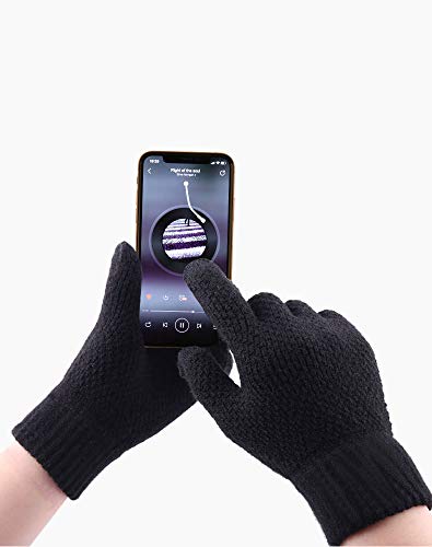 Guantes Touch Screen para Mujer/Hombre, Guantes abrigadores para el hogar, Guantes Termicos para el Clima frío al Aire Libre, Conducir Antiviento Regalo Ideal,con Forro Suave (Gris)