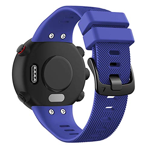 GVFM Correa Compatible con Garmin Forerunner 45, Pulsera Deportiva de Silicona de Repuesto para Forerunner 45 y Swim 2 (Azul)