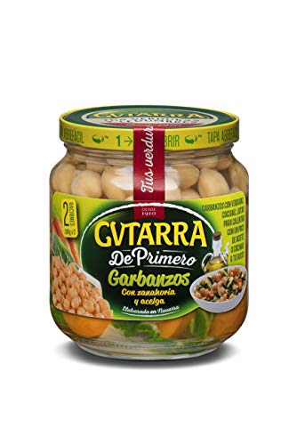 Gvtarra Tus Primeros Garbanzos, Acelga y Zanahoria Legumbre - Paquete de 6 x 360 gr - Total: 2160 gr