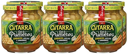 Gvtarra Tus Primeros Garbanzos, Acelga y Zanahoria Legumbre - Paquete de 6 x 360 gr - Total: 2160 gr