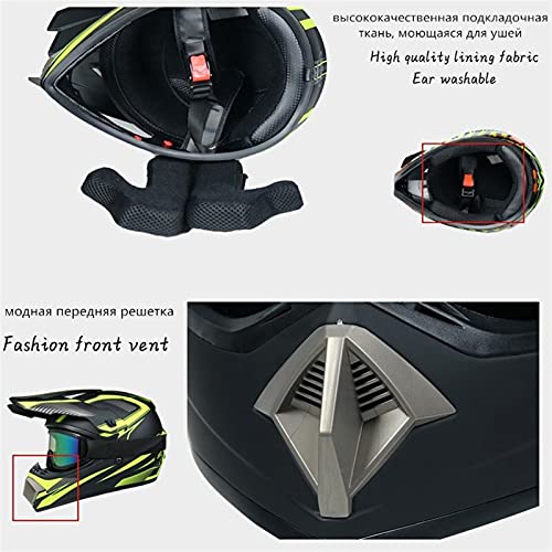 gzcfesbn Motocicleta Kask Cross Helmets Cascos compatibles con Motocross Child Kaski Motocyklowe ahgzc (Color : NO2, Size : XL)