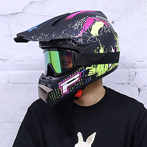 gzcfesbn Motocicleta Kask Cross Helmets Cascos compatibles con Motocross Child Kaski Motocyklowe ahgzc (Color : NO2, Size : XL)