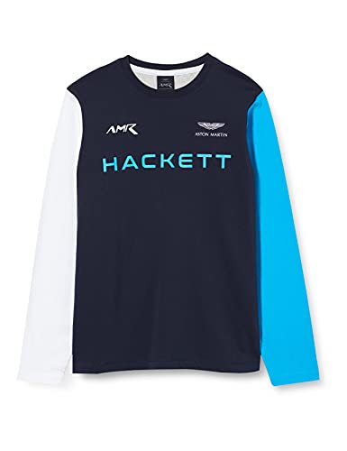 Hackett London Amr Multi tee LS Y Camisa, Azul Marino/Multicolor, 12 Años para Niños