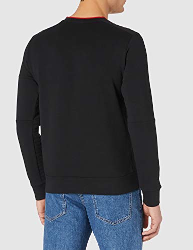 Hackett London Amr Pkt Crew Jersey, 999 Negro, XL para Hombre