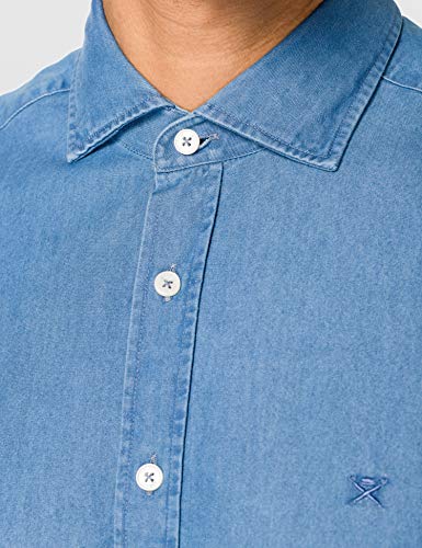 Hackett London Clean Denim Camisa, 000denim, L para Hombre