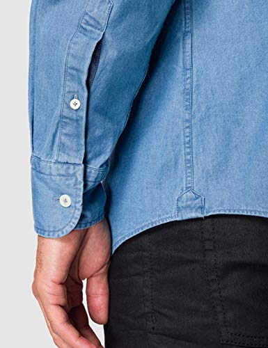 Hackett London Clean Denim Camisa, 000denim, L para Hombre