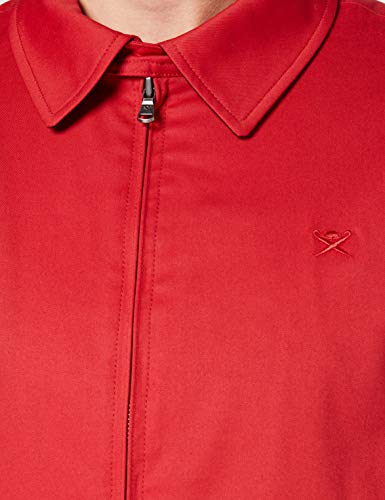 Hackett London Cotton Blouson Chaleco deportivo, Rojo (255RED 255), L para Hombre