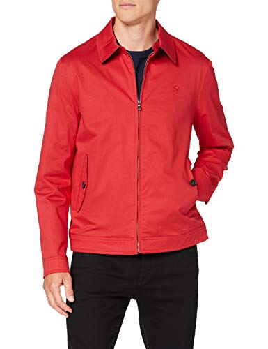 Hackett London Cotton Blouson Chaleco deportivo, Rojo (255RED 255), L para Hombre