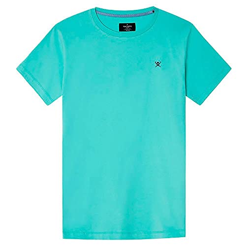 Hackett London SS LOGO TEE Camiseta Hombre, Azul (5Sc Pool Blue), Small