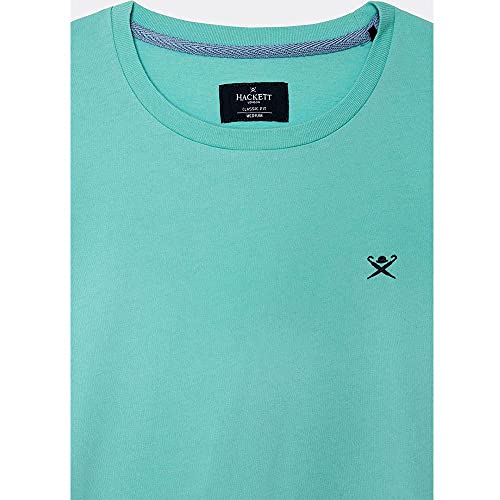 Hackett London SS LOGO TEE Camiseta Hombre, Azul (5Sc Pool Blue), Small