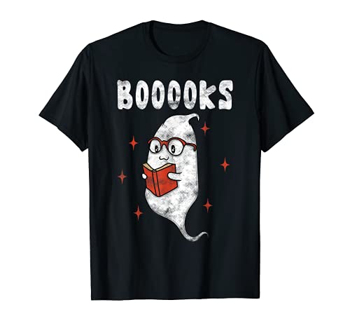 Halloween Booooks Ghost Fantasma Lectura Traje Camiseta