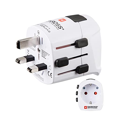 Hama World Travel Pro Light adaptador de enchufe eléctrico Tipo F Universal Blanco - Adaptador para enchufe (Tipo F, Universal, Blanco, Male connector / Female connector)