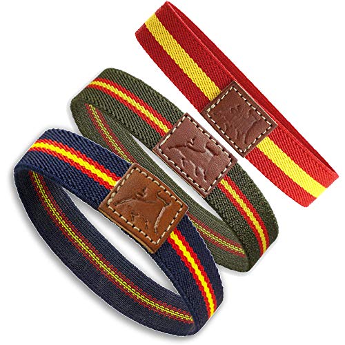 HAND-PRO Pulsera Bandera de España Hombre Cinta Bandera España Pulseras de España Tela Cinta para Llaves españa