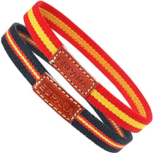 HAND-PRO Pulsera españa Hombre Pulsera españa Cuero Pulsera Elastica españa Pulsera Bandera españa Pulsera españa Mujer Pulsera españa Tela