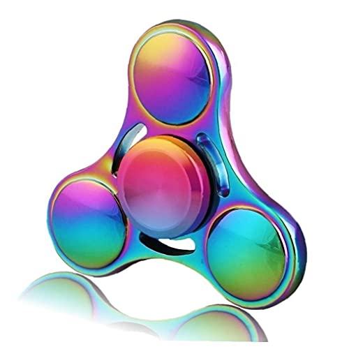 Hand Spinner Juguete, Rainbow Metal Tri Spinter Tri-spinter Fidget Toy Para El Estrés Y El Alivio De La Ansiedad - Edc Office Toy