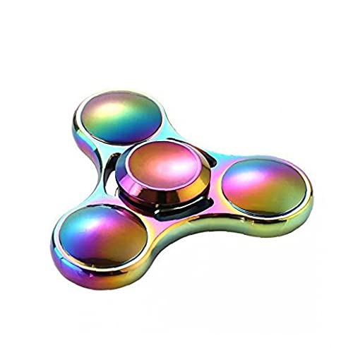Hand Spinner Juguete, Rainbow Metal Tri Spinter Tri-spinter Fidget Toy Para El Estrés Y El Alivio De La Ansiedad - Edc Office Toy