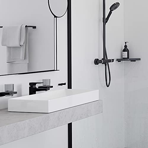 hansgrohe AddStoris Percha doble, cromo negro cepillado, 41755340