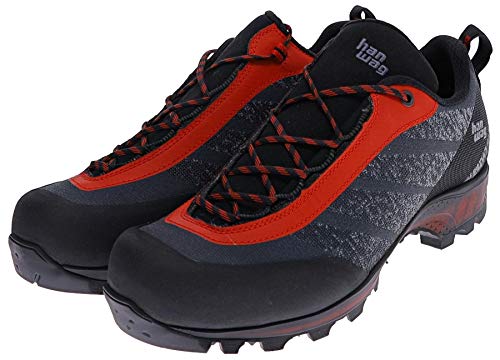 Hanwag Ferrata GTX Low-Cut 2021 - Zapatillas para hombre, color gris y rojo, negro y rojo, 45 EU