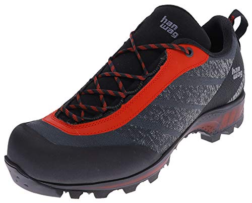 Hanwag Ferrata GTX Low-Cut 2021 - Zapatillas para hombre, color gris y rojo, negro y rojo, 45 EU