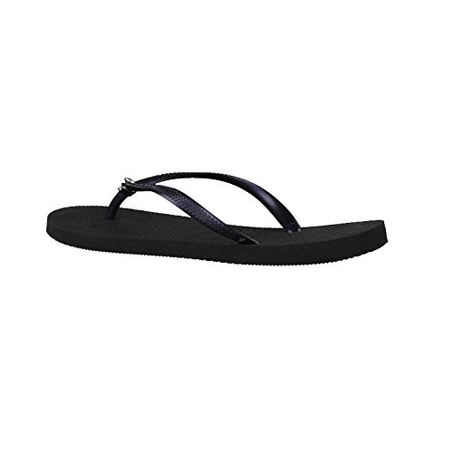 Havaianas Slim Crystal Glamour SW, Sandalias Flip-Flop para Mujer, Negro (Black), 37/38 EU