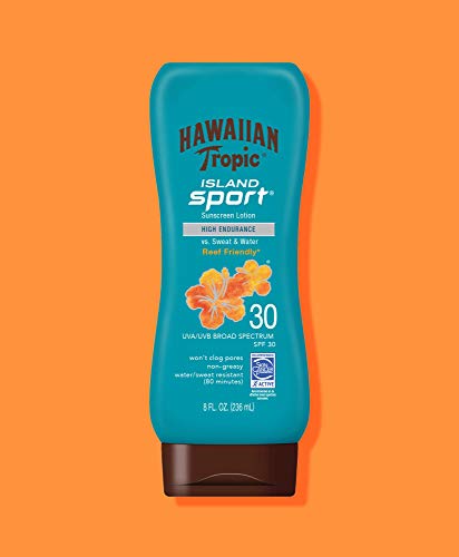 HAWAIIAN Tropic Lotion Island Sport Spf 30 - Crema Solar, Verde, 180 Mililitros